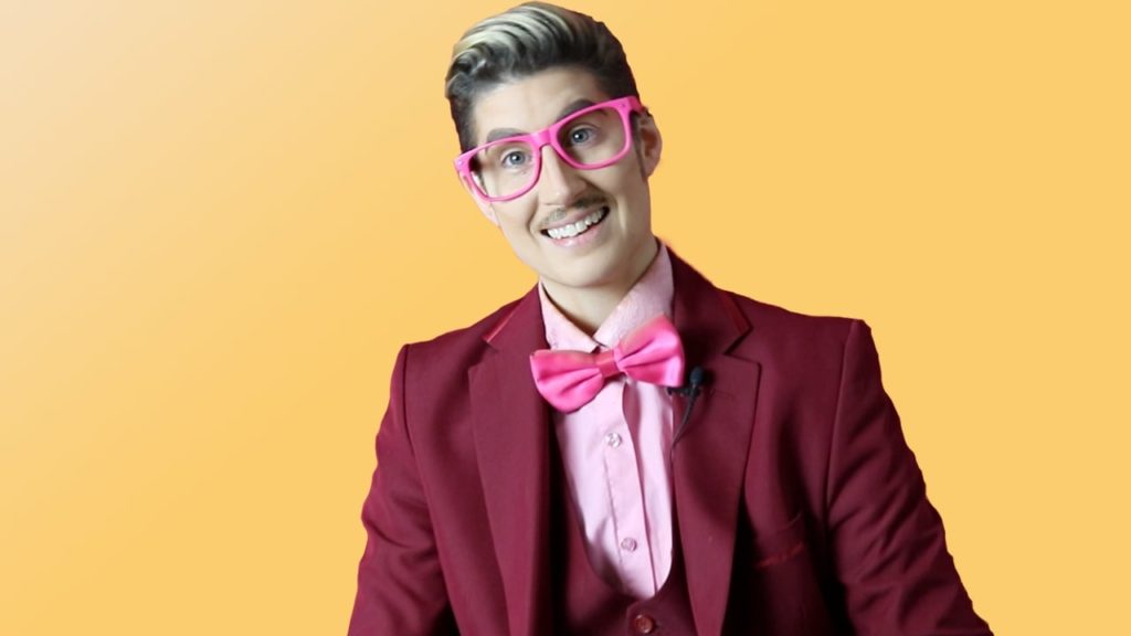 drag king Adam All smiling