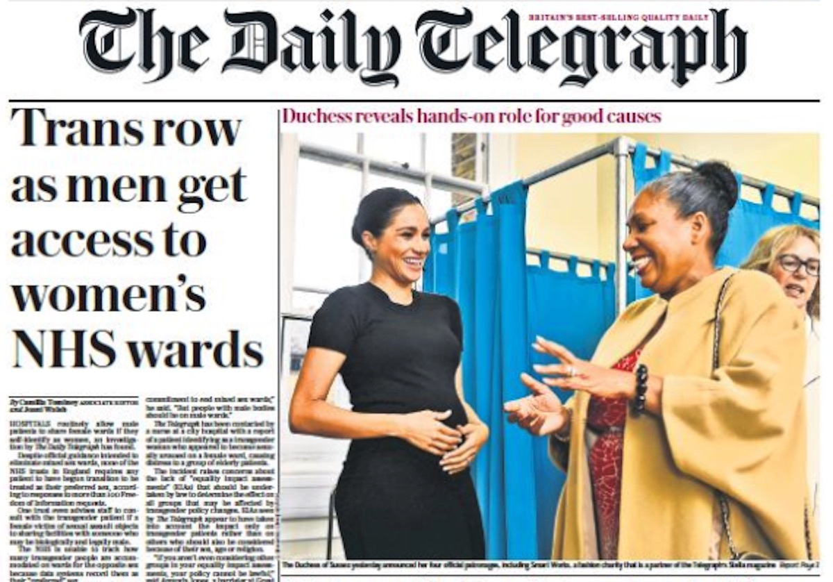 Daily Telegraph criticised for anti-trans NHS women's wards article
