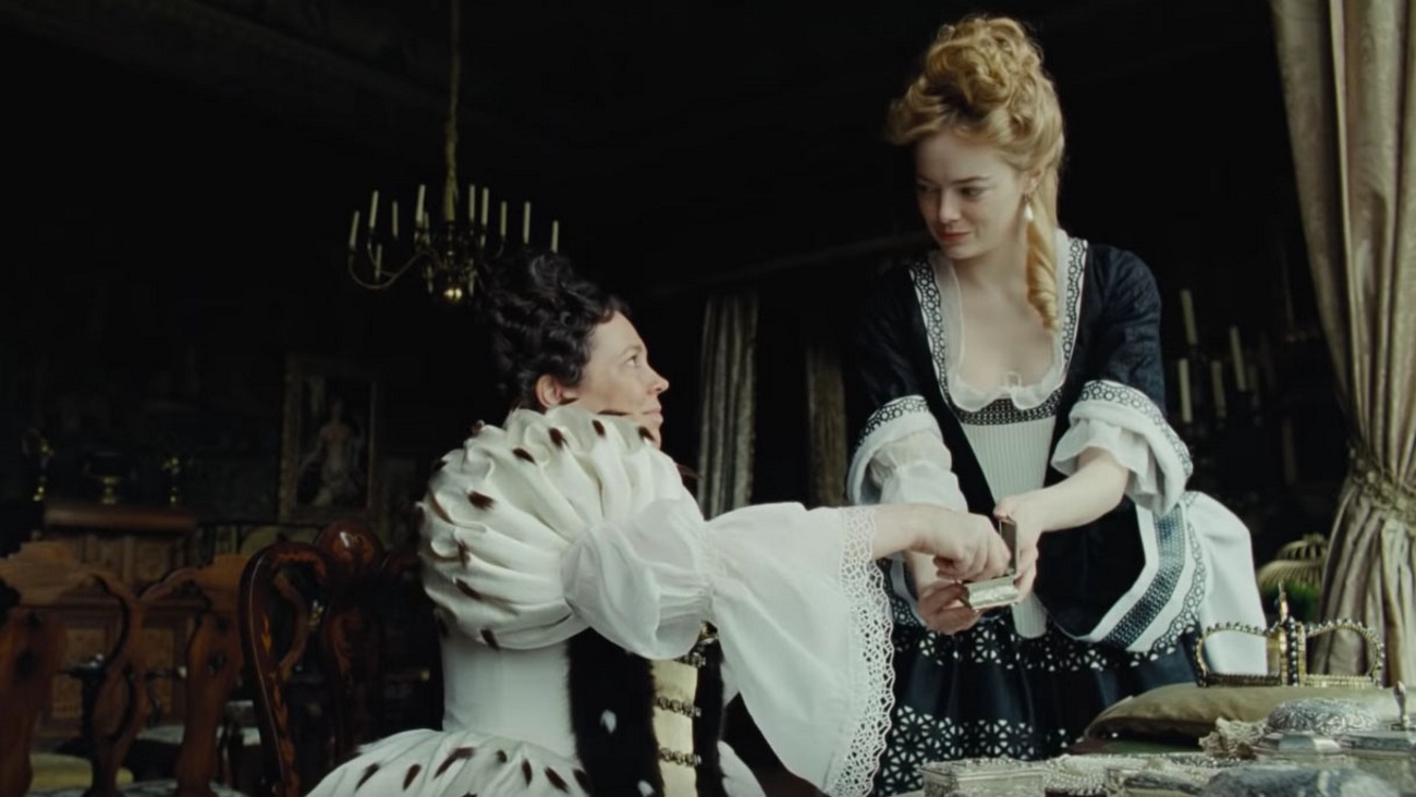 Olivia Colman and Emma Stone 'giggled' during The Favourite fingering scene