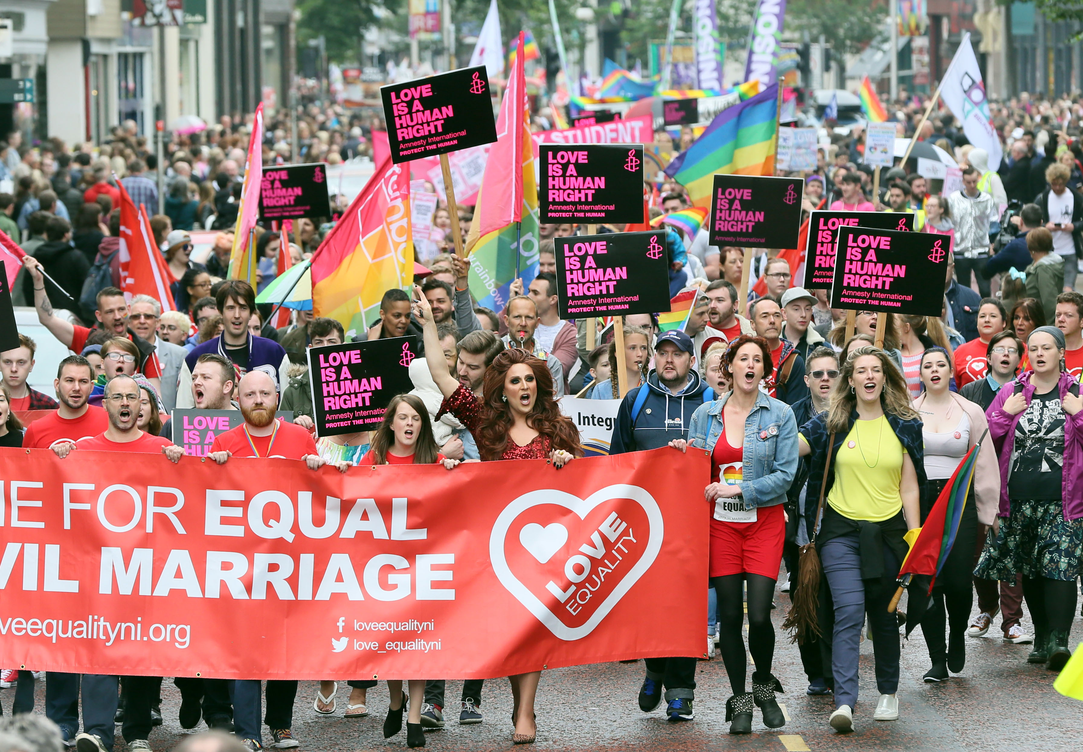 Thousands to march for same-sex marriage in Northern Ireland
