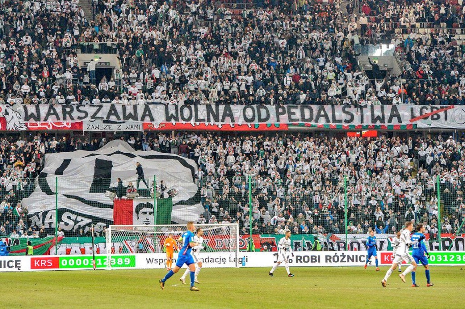 Polish football club Legia Warsaw condemns anti-LGBT banner