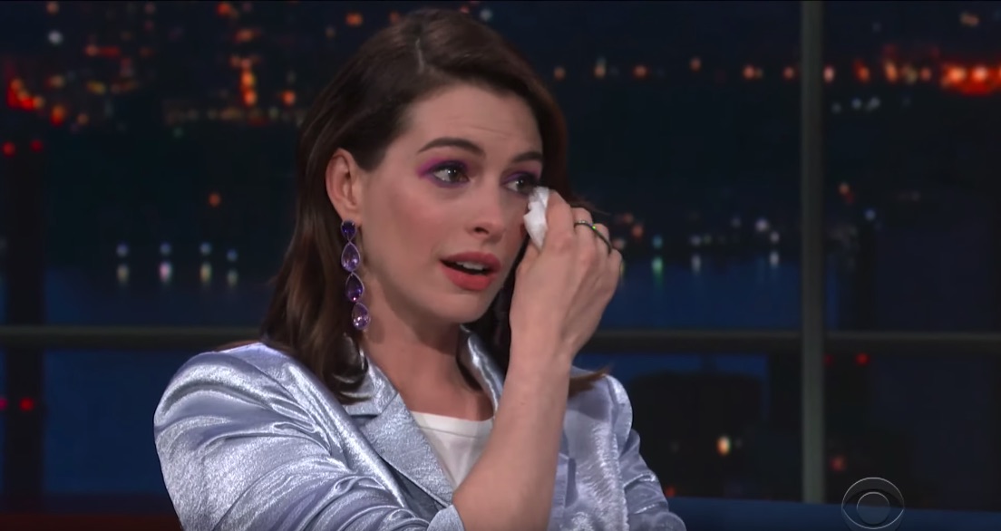 Anne Hathaway tears up after meeting RuPaul for the first time