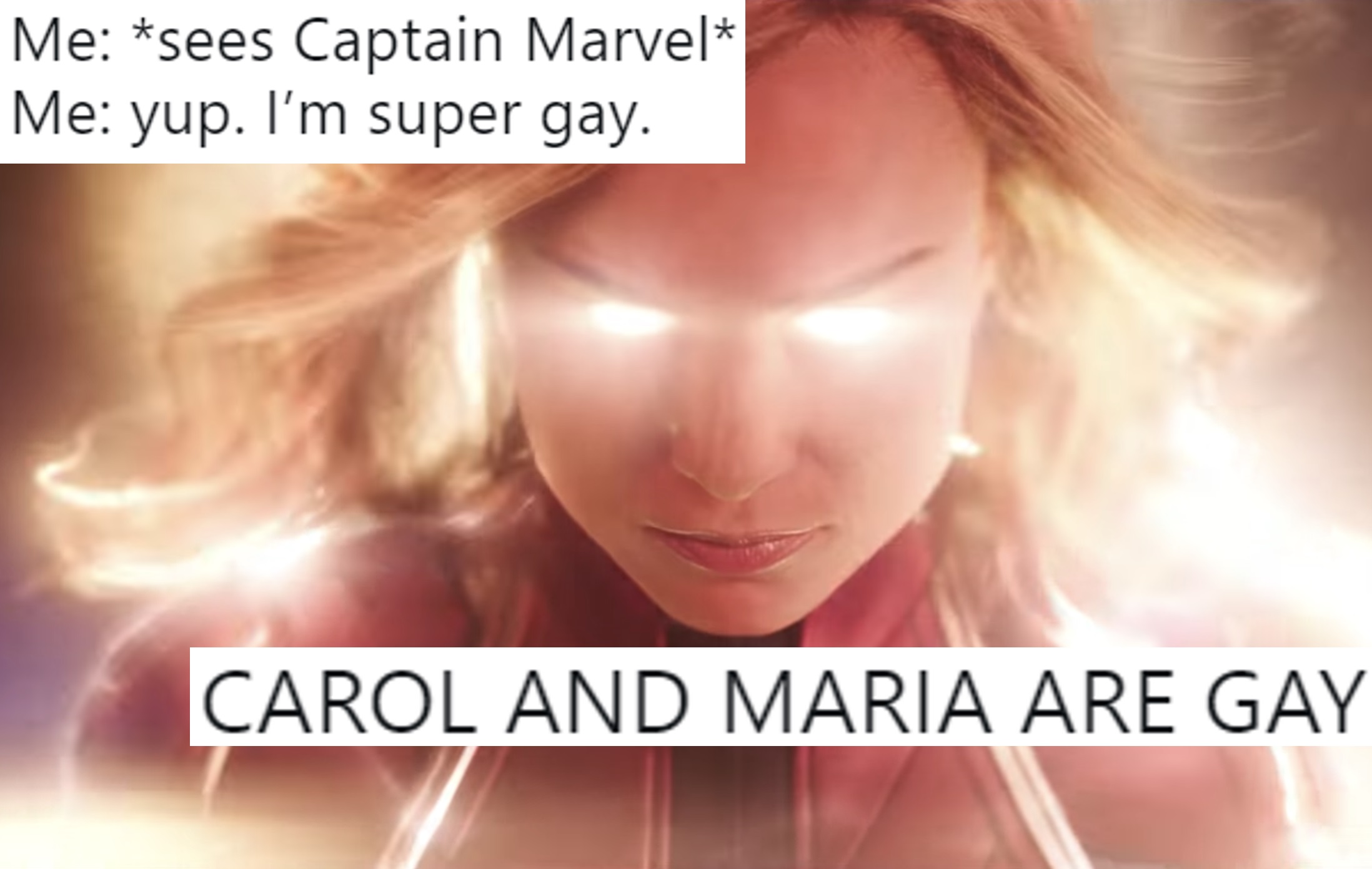 Captain Marvel is for gay people, the internet says