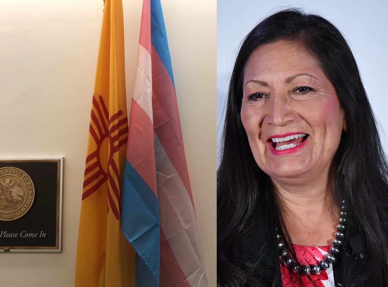 Deb Haaland flies trans flag to protest Supreme Court ruling