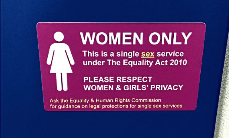 Anti-trans bathroom sign removed from Dundee train station