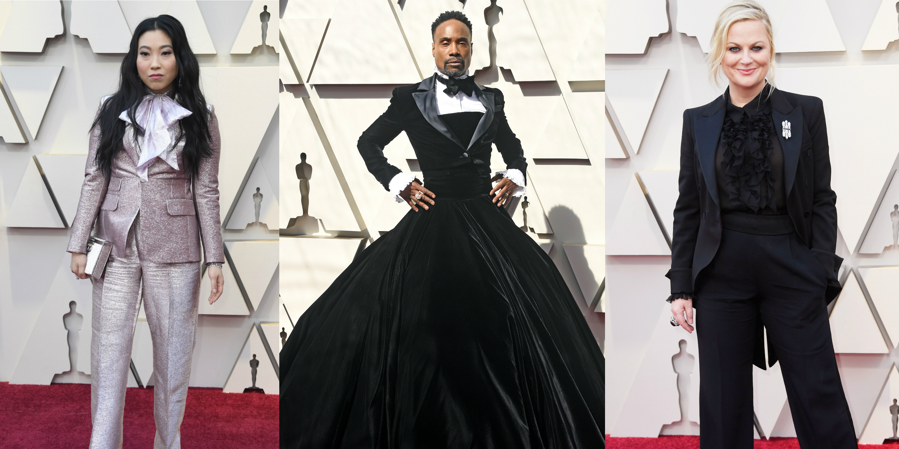 Oscars red carpet in pictures: Awkwafina, Amy Poehler and more defy gender norms