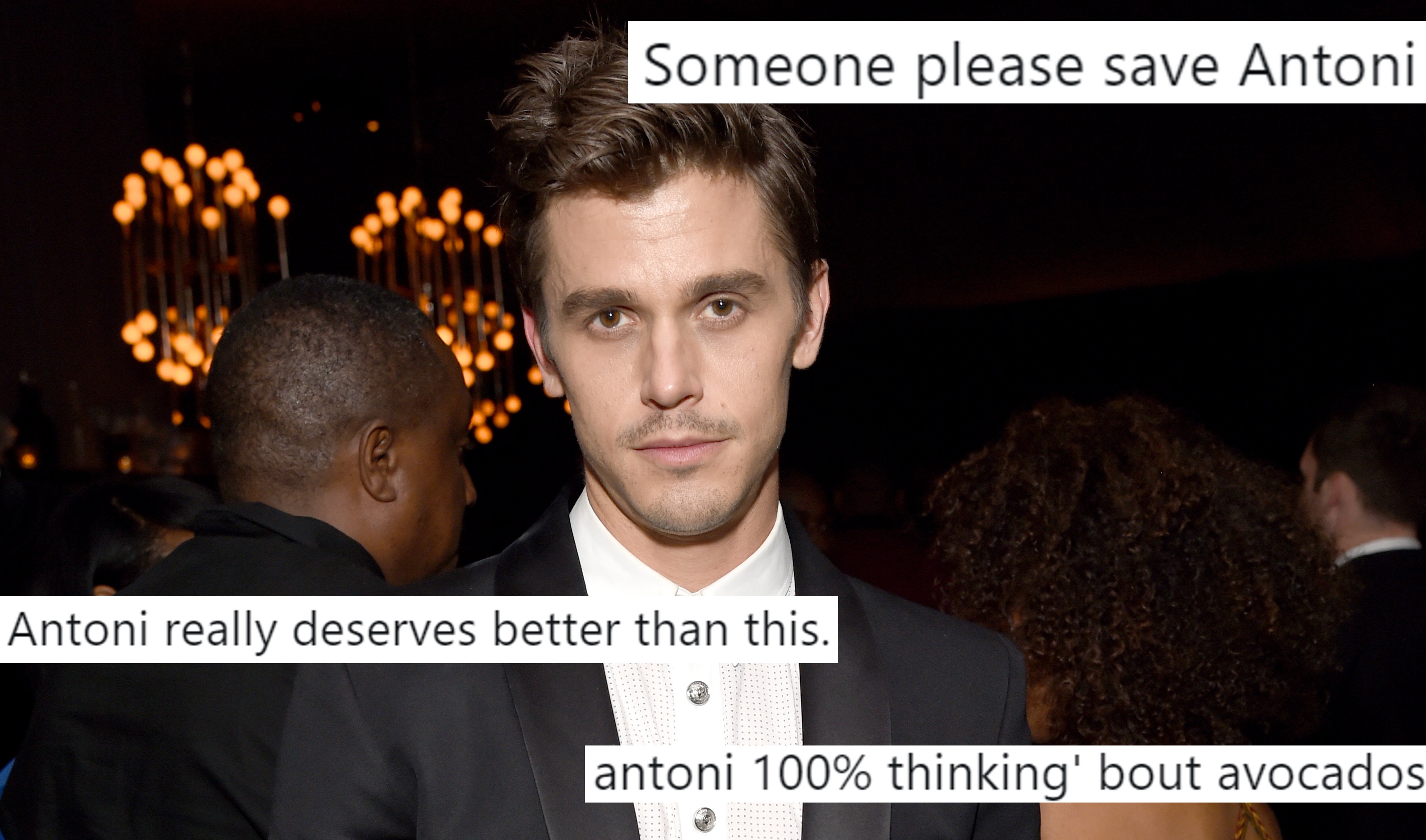 Antoni Porowski as Kate Beckinsale and Pete Davidson's third wheel is a gay meme