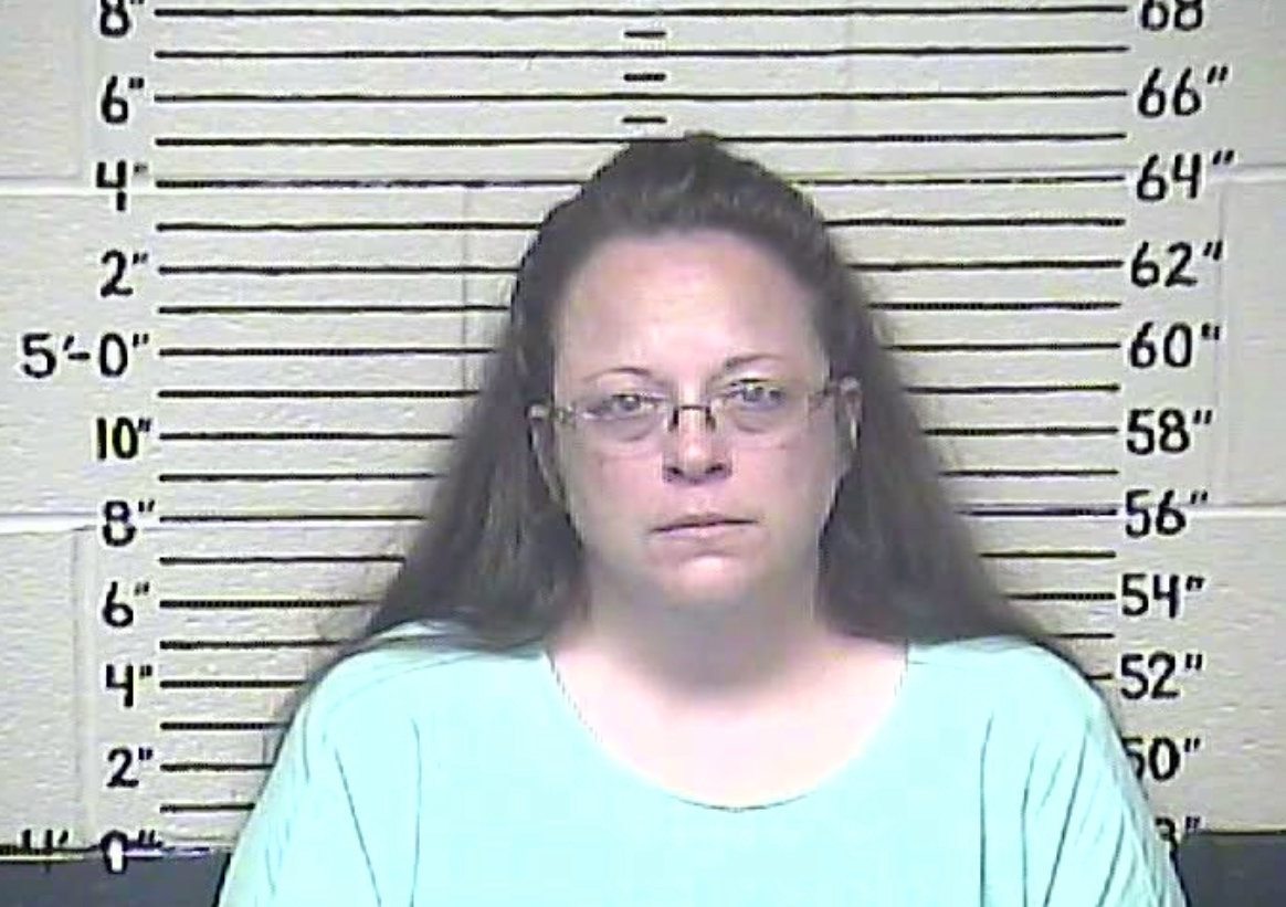 Kim Davis has written a book about 'fist-pounding homosexuals'
