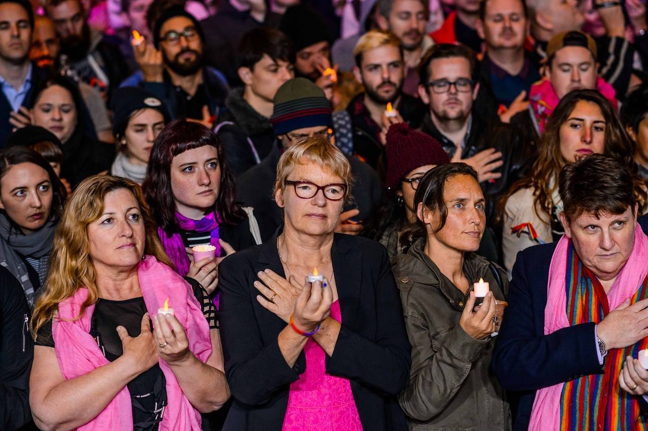 Hundreds attend vigil against 'gay genocide' in Chechnya