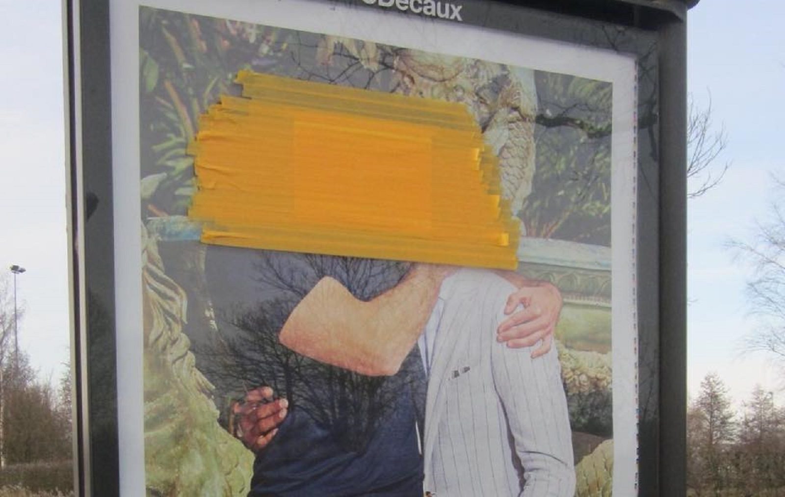 Ads featuring same-sex couples smashed and vandalised by homophobes