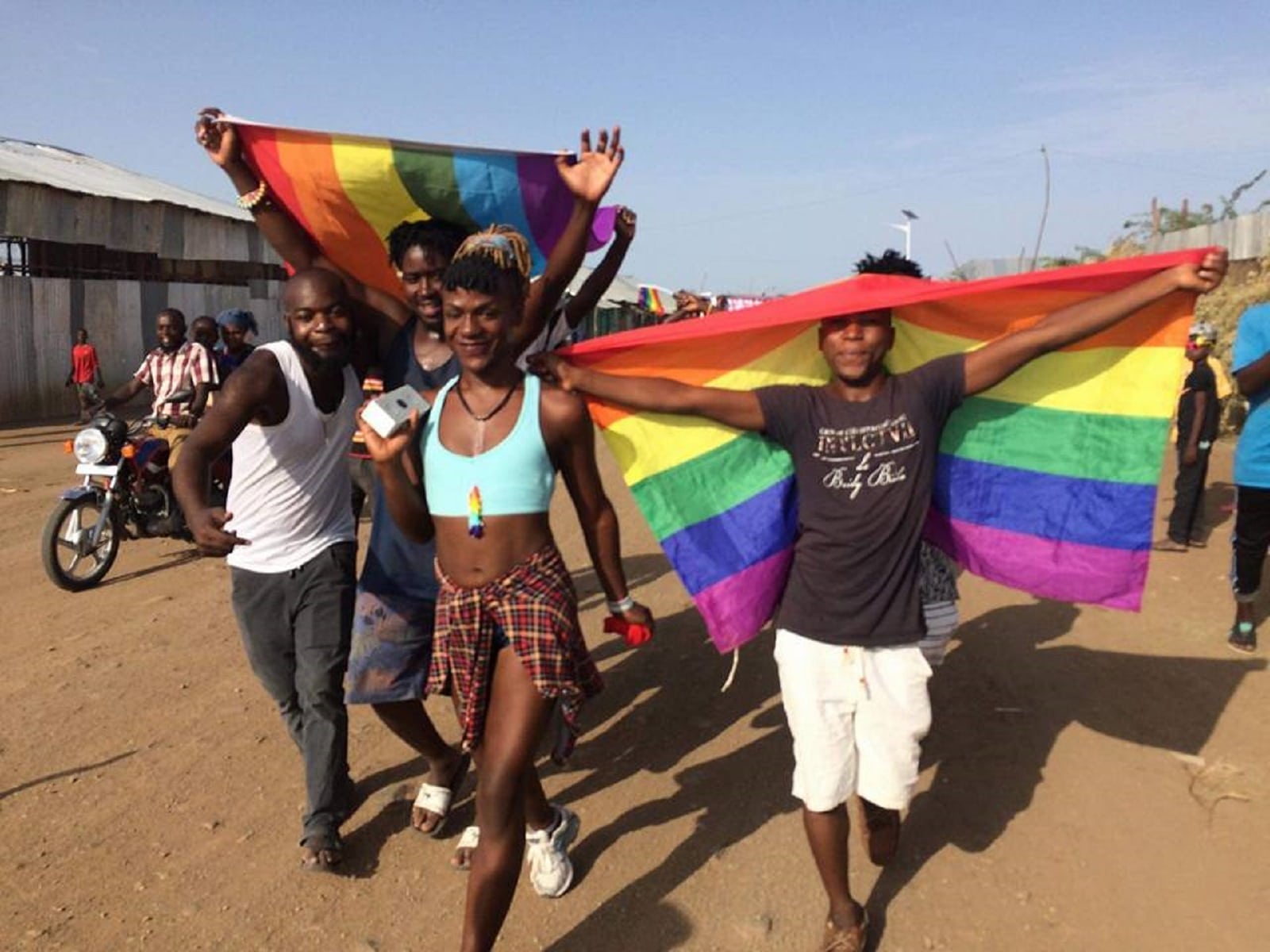 Pride event takes place inside refugee camp