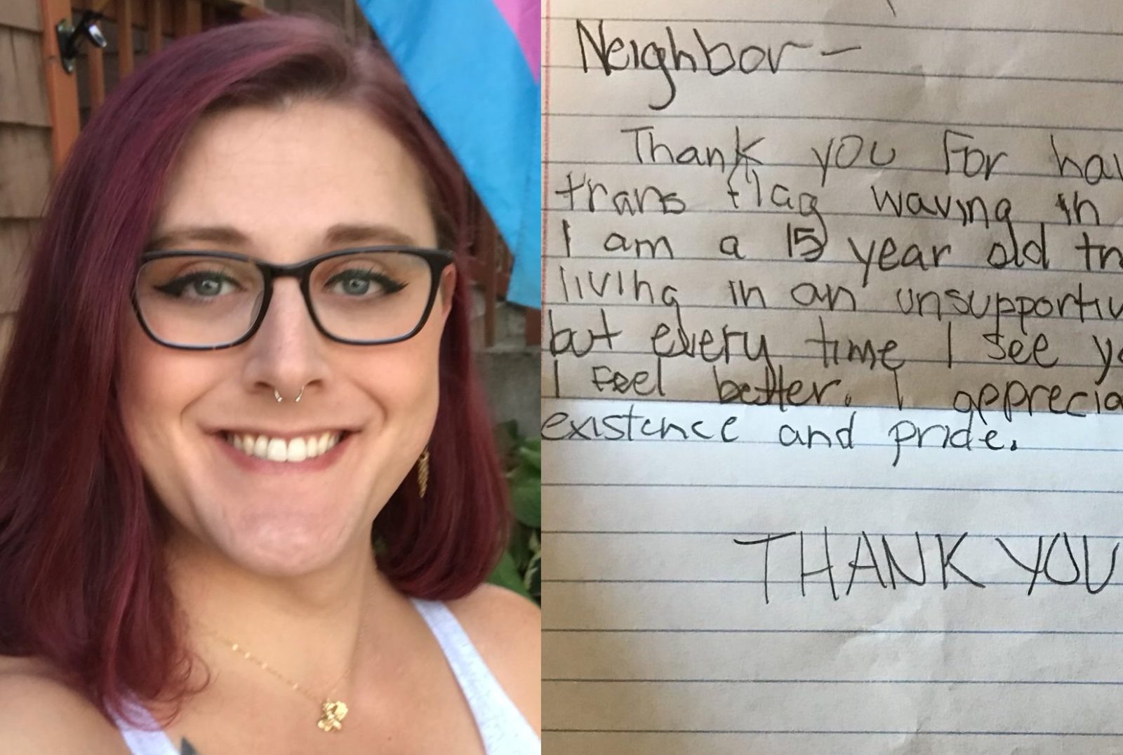 Transgender boy makes neighbour cry with incredibly beautiful letter