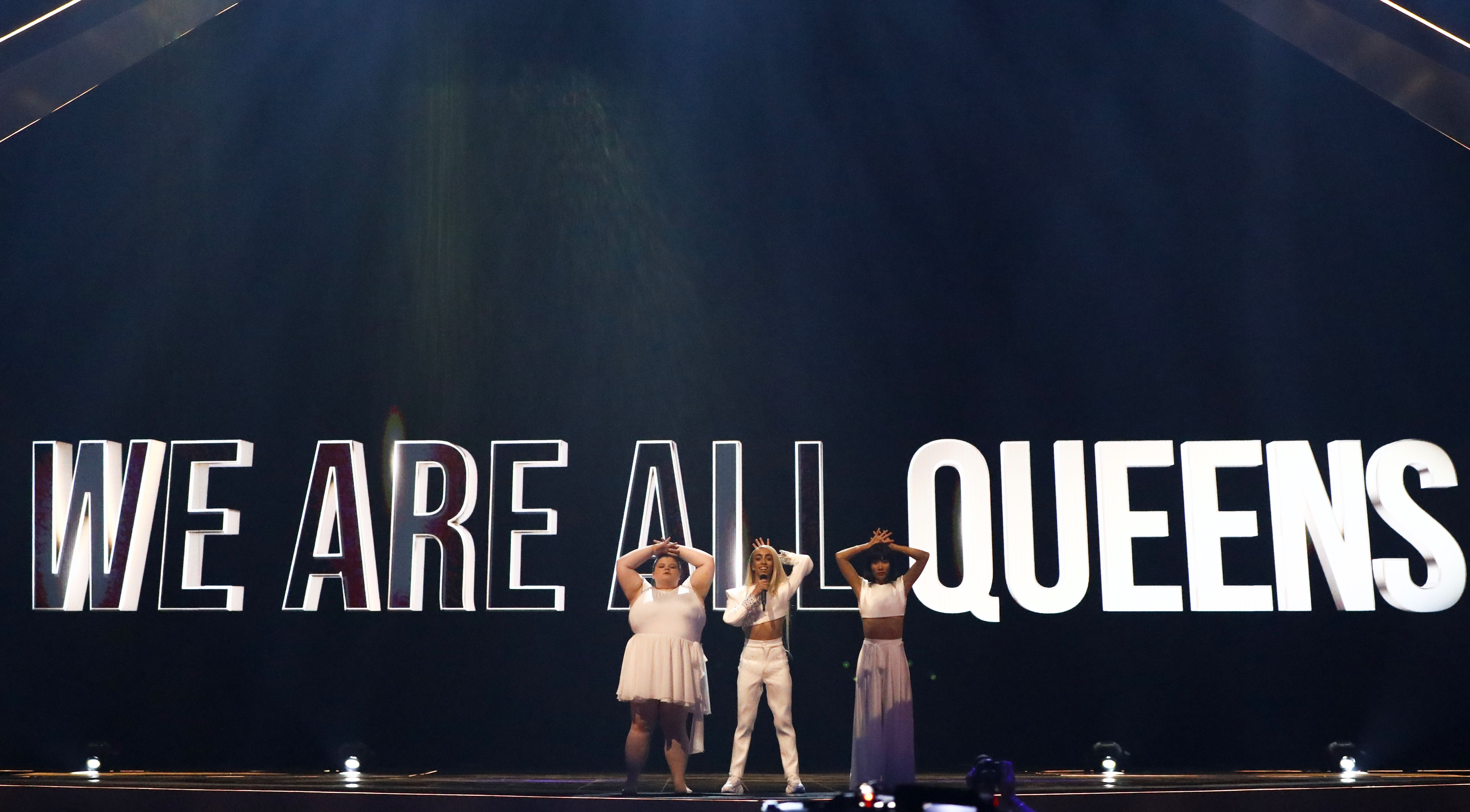 French Eurovision star Bilal Hassani declares 'we are all queens' during performance