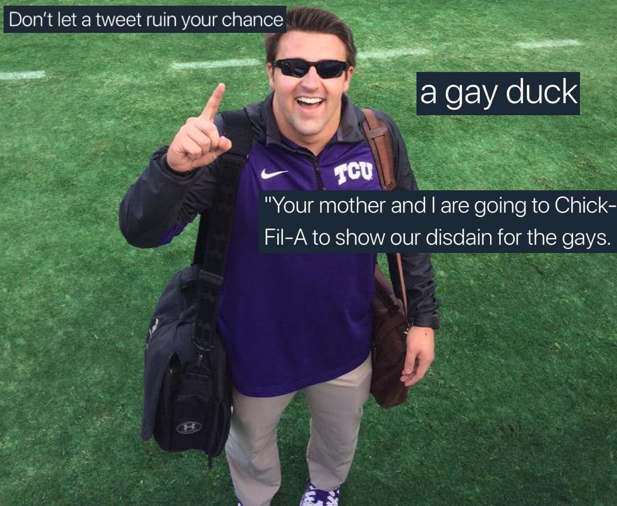 Football coach who warned against offensive tweets suspended for anti-gay tweets