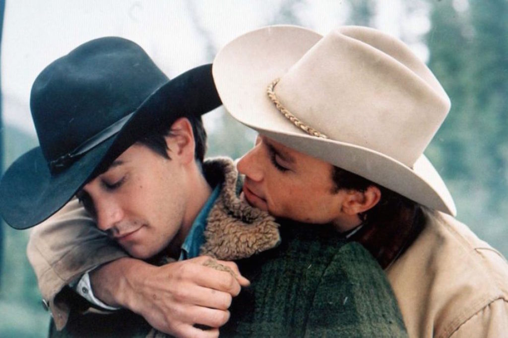 Jake Gyllenhaal and Heath Ledger in Brokeback Mountain