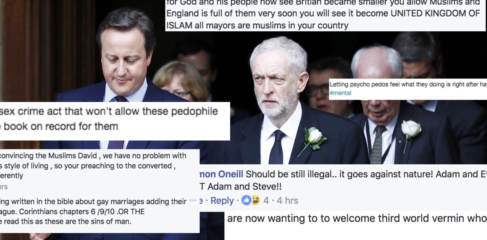 Jeremy Corbyn and David Cameron receive vile abuse for celebrating LGBT victories