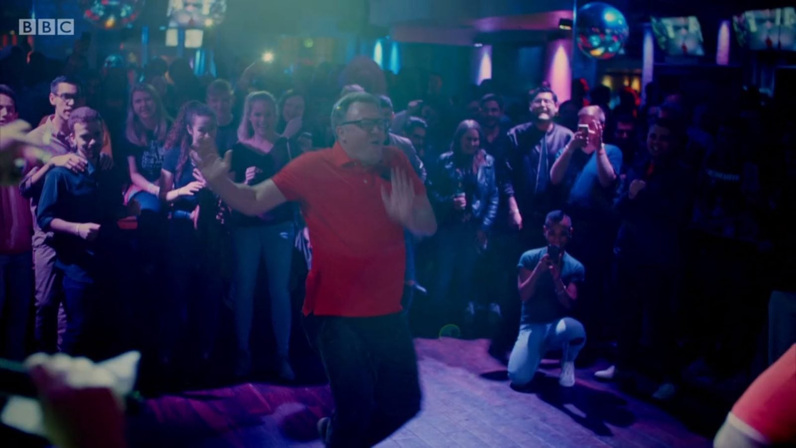 Ed Balls celebrated his birthday by showing off his dance moves in a gay bar