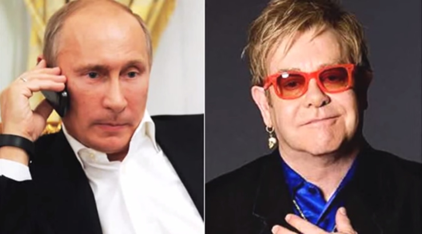 Elton John tried to give Vladimir Putin 'a Donna Summer album and a kiss'. It didn't quite work out