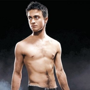 Bare chested Daniel Radcliffe