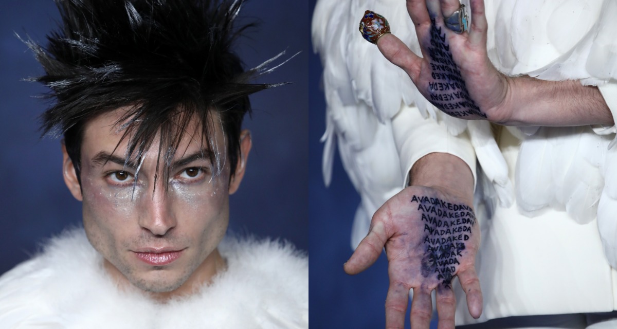 Ezra Miller tattoos 'Avada Kedavra' on hands for Fantastic Beasts premiere