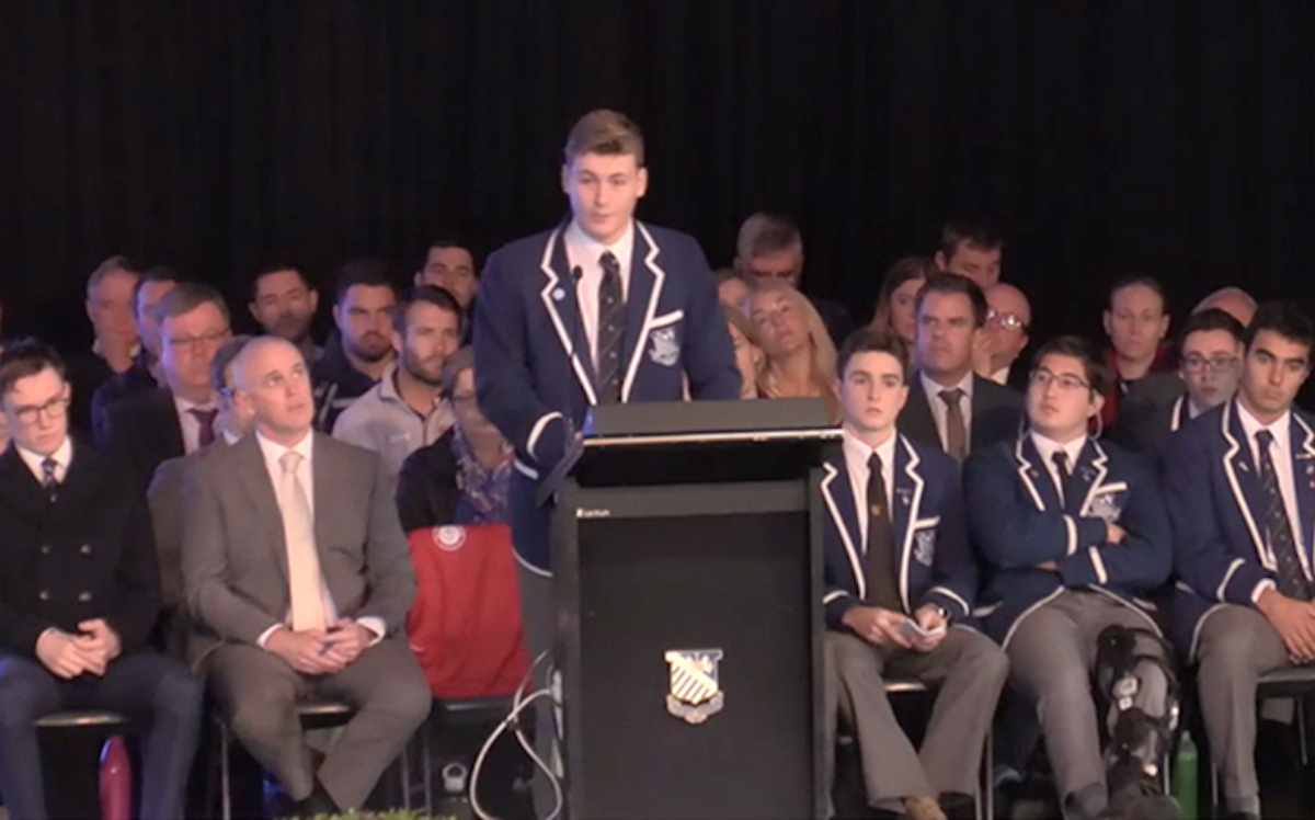 Student comes out as gay to standing ovation at top Catholic school