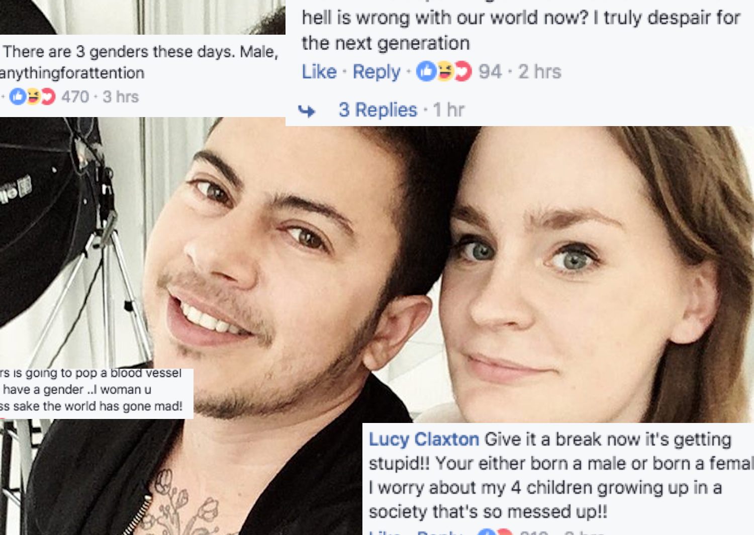 Non-binary couple face vile Facebook abuse ahead of Good Morning Britain appearance