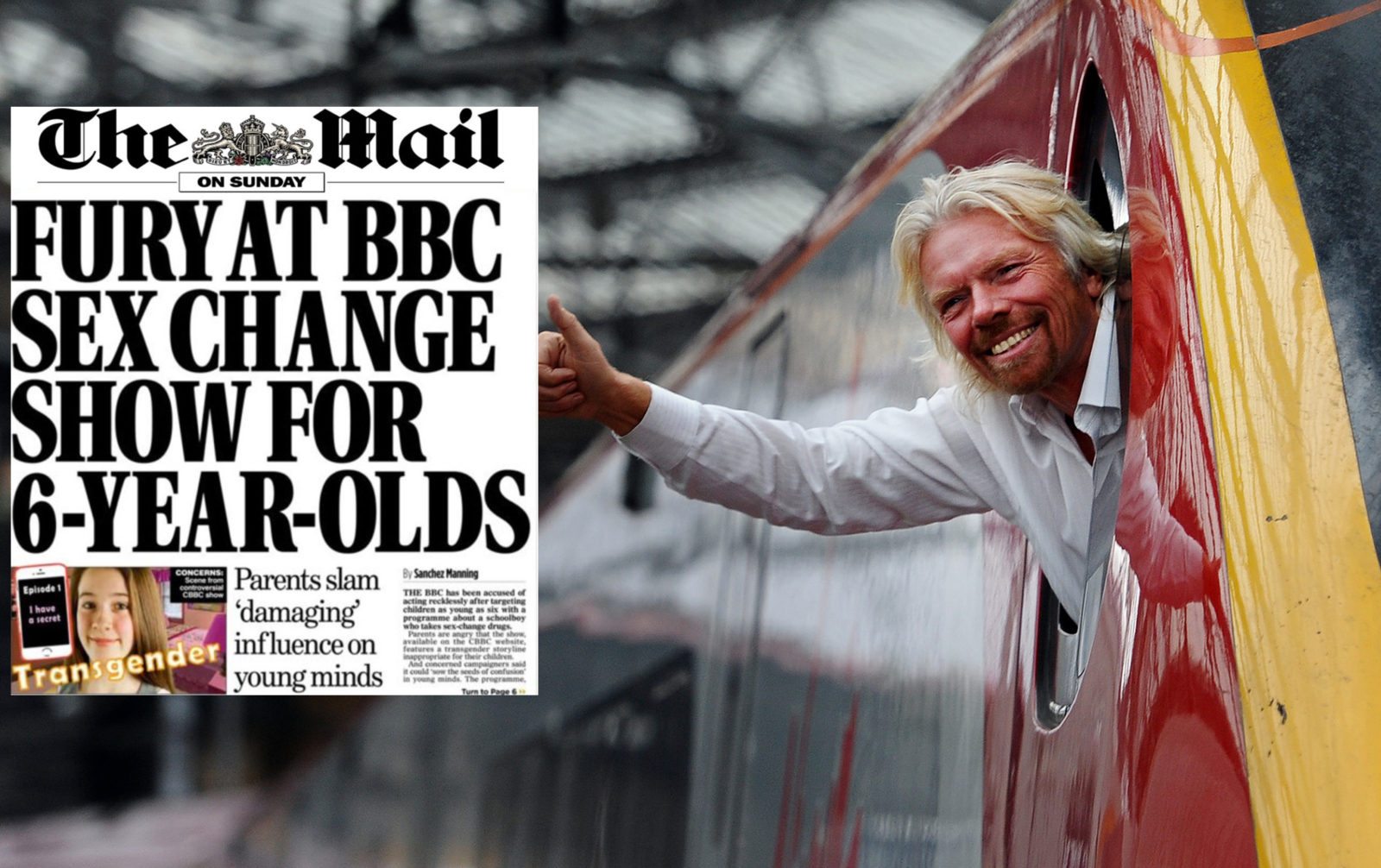 Virgin Trains cites LGBT rights as it bans sales of Daily Mail on board