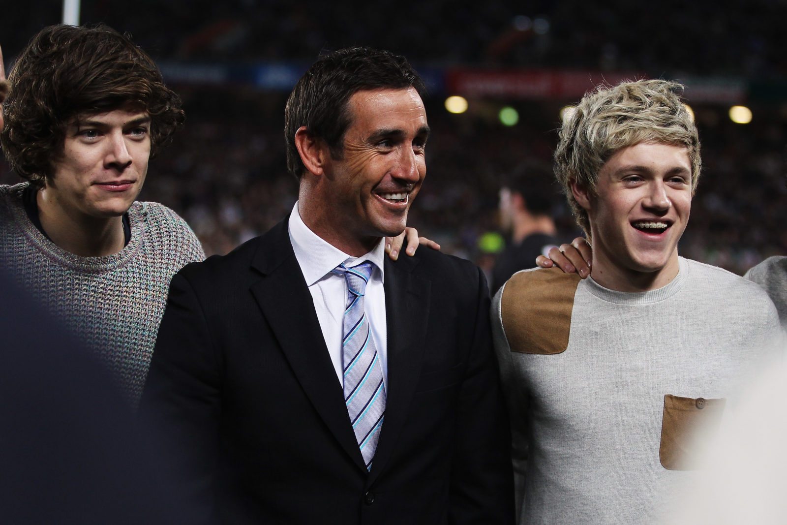 Rugby legend Andrew Johns kisses teammate as he comes out for same-sex marriage