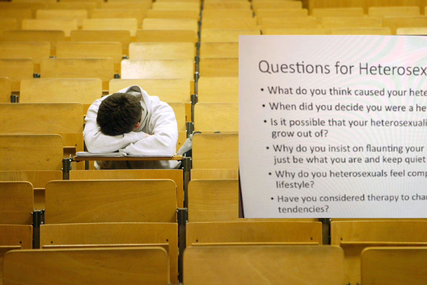 A quiz handed out by this professor made a brilliant point about homophobia
