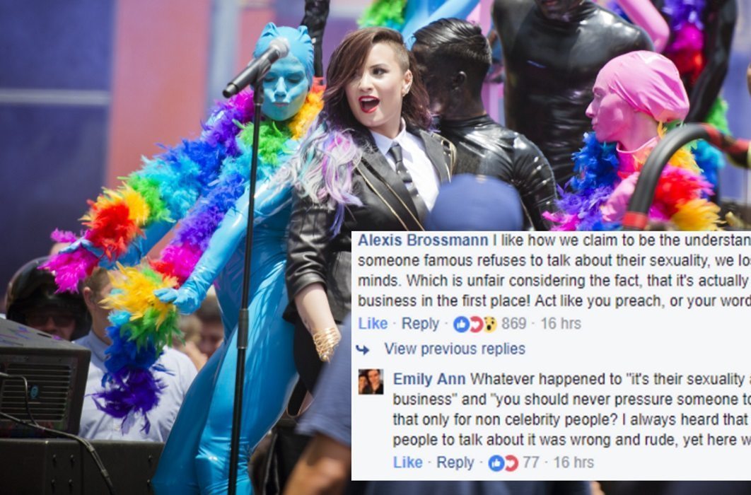 Article telling Demi Lovato to come out sparks a surprising reaction from the internet