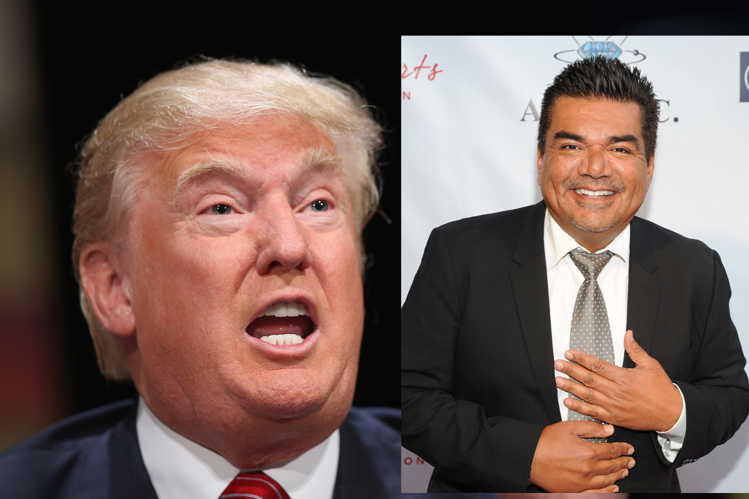 George Lopez leads crowd in chanting gay slur at Donald Trump