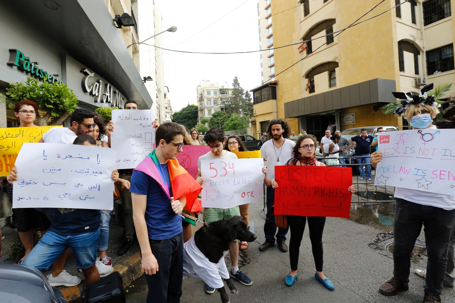 Rare LGBT protest held in Lebanon