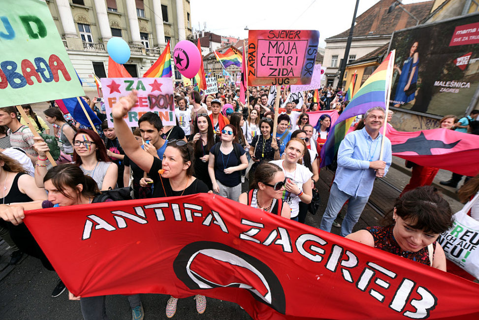 A thousand protest after two injured in attack on LGBT nightclub in Croatia