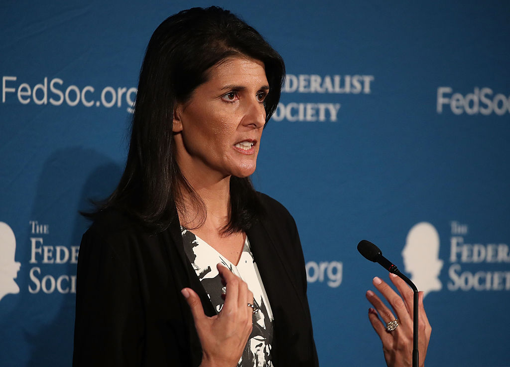 US ambassador to the United Nations Nikki Haley and son booed at NYC Pride