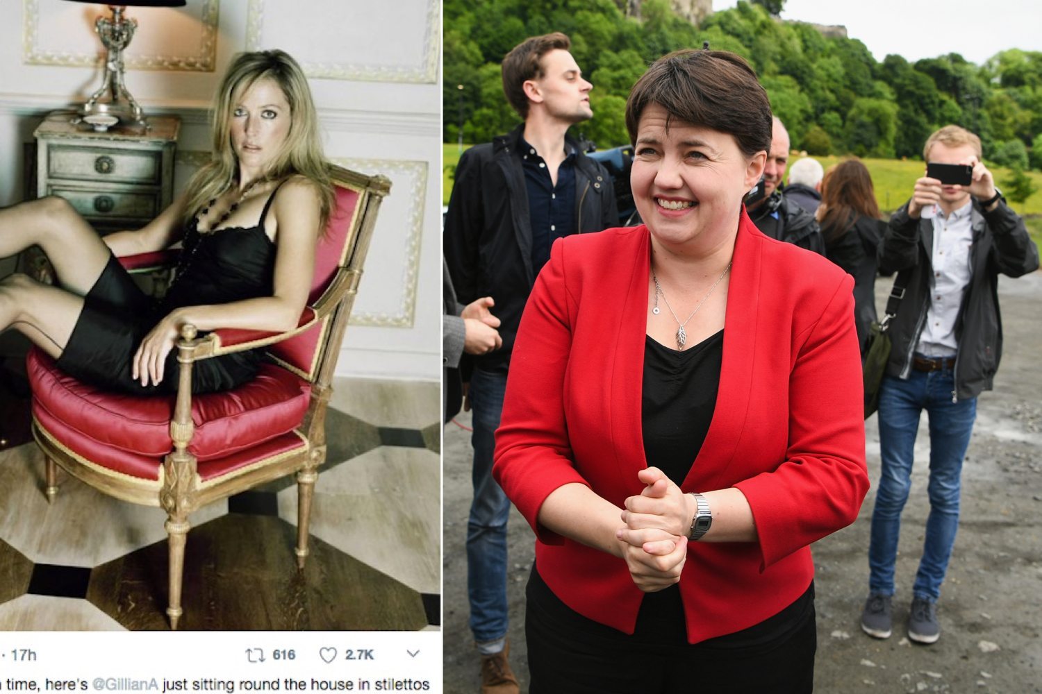 Scottish Tory leader receives mixed response for 'provocative' Gillian Anderson pic