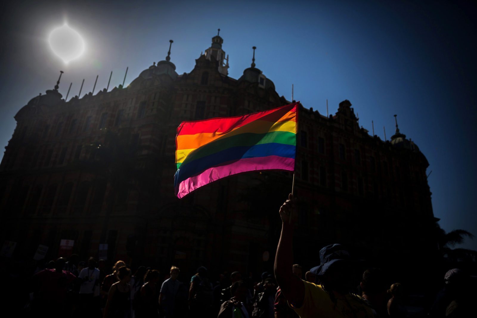 A gay goth is campaigning to add a black stripe to the rainbow flag