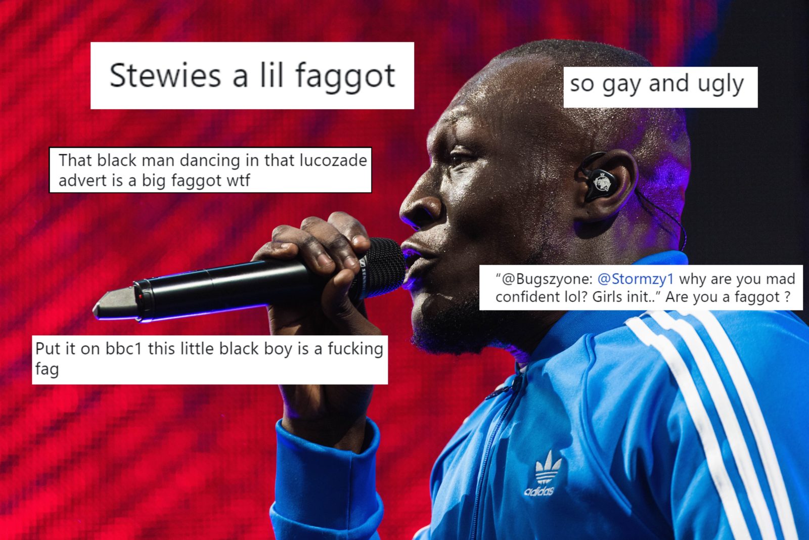 Stormzy has posted homophobic tweets calling people 'faggots' and 'proper gay'