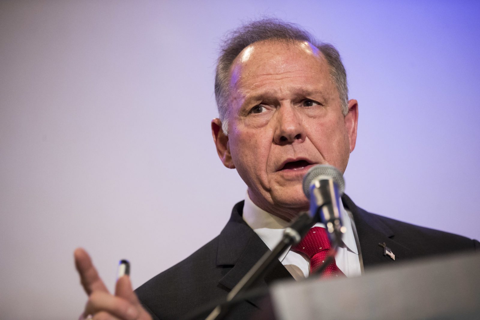 Roy Moore calls child abuse allegations 'false attacks' and urges focus on trans rights