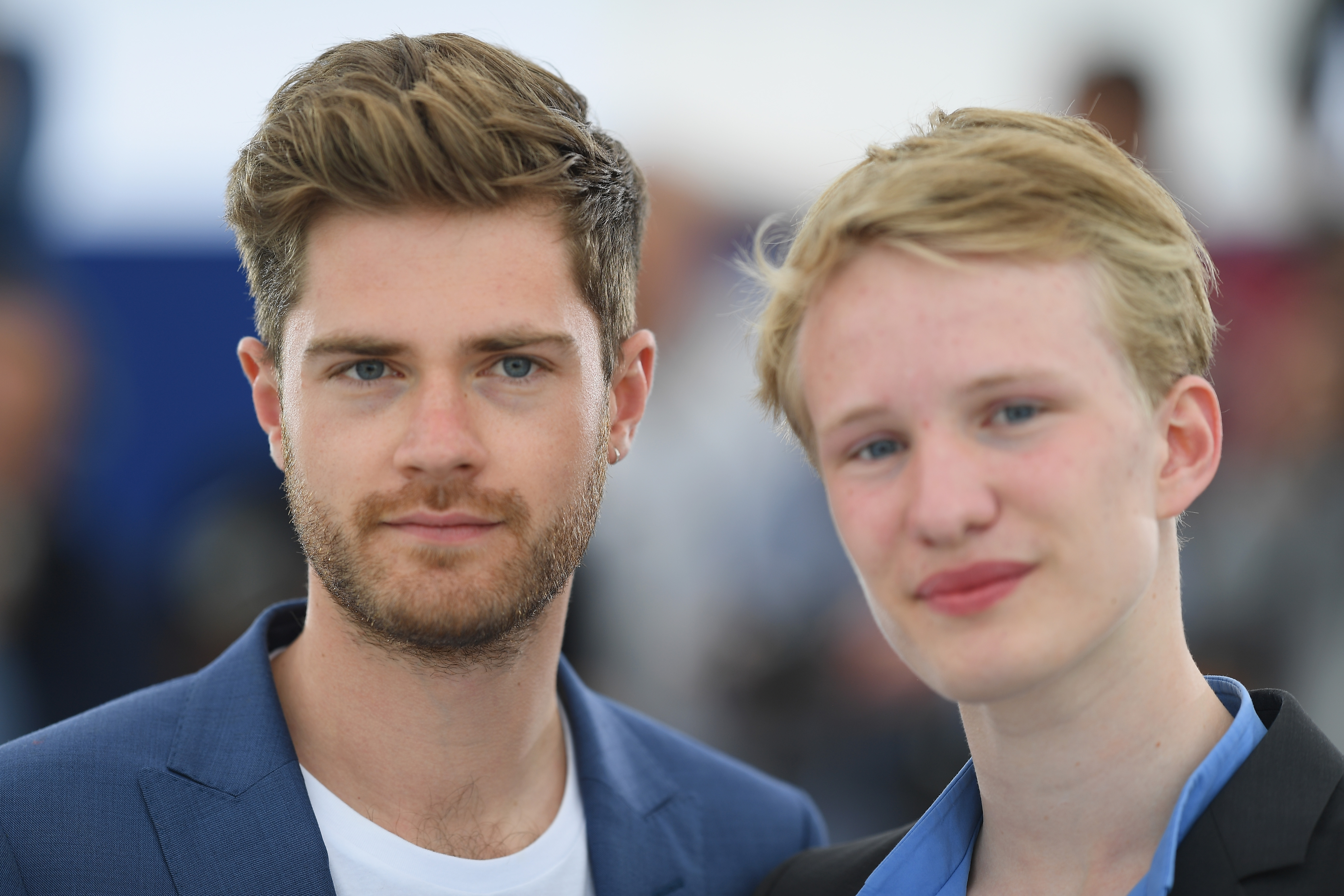 Director Lukas Dhont (L) and actor Victor Polster attend the photocall for &quot;Girl&quot; during the 71st annual Cannes Film Festival at Palais des Festivals on May 13, 2018 in Cannes, France.