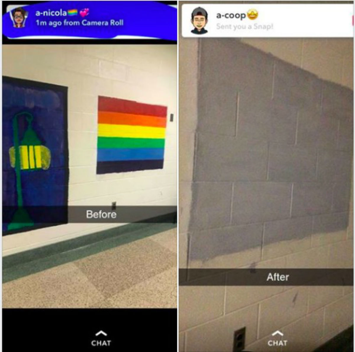 New York school paints over student's pride flag mural