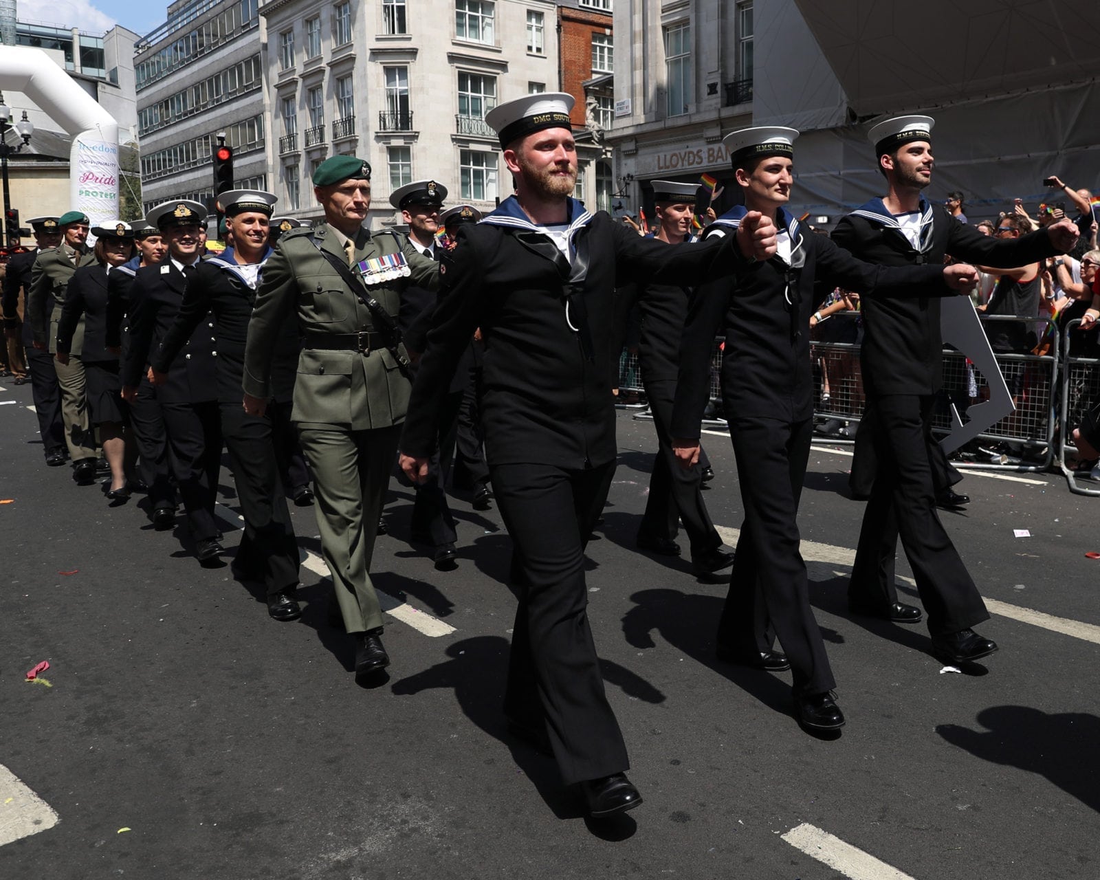 Royal Marines march at Pride for first time: 'All are equal and all are welcome'