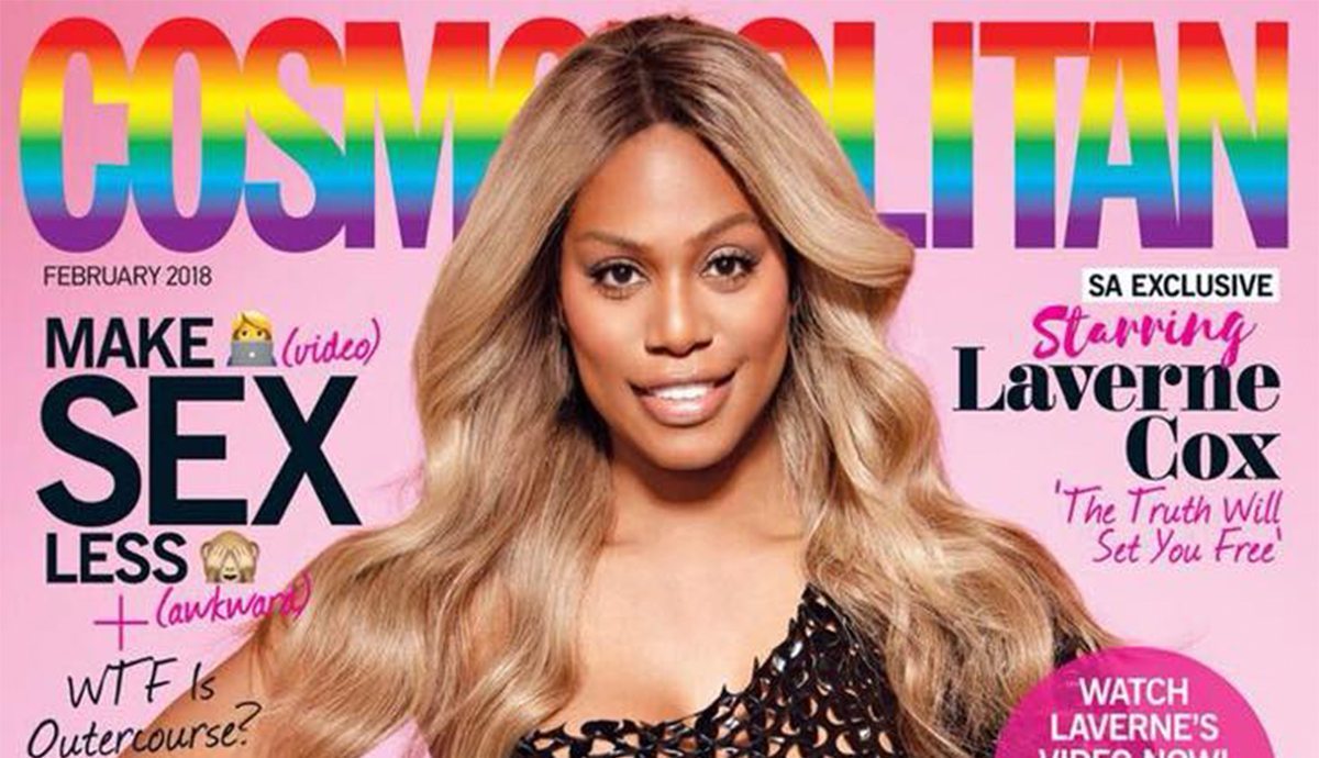 Laverne Cox becomes the first trans woman on the cover of Cosmopolitan and she looks amazing