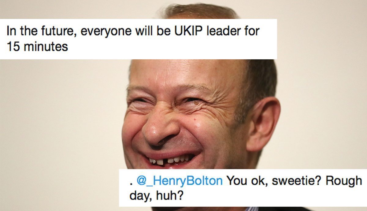 People are trolling UKIP as their latest leader faces calls to resign after just 115 days