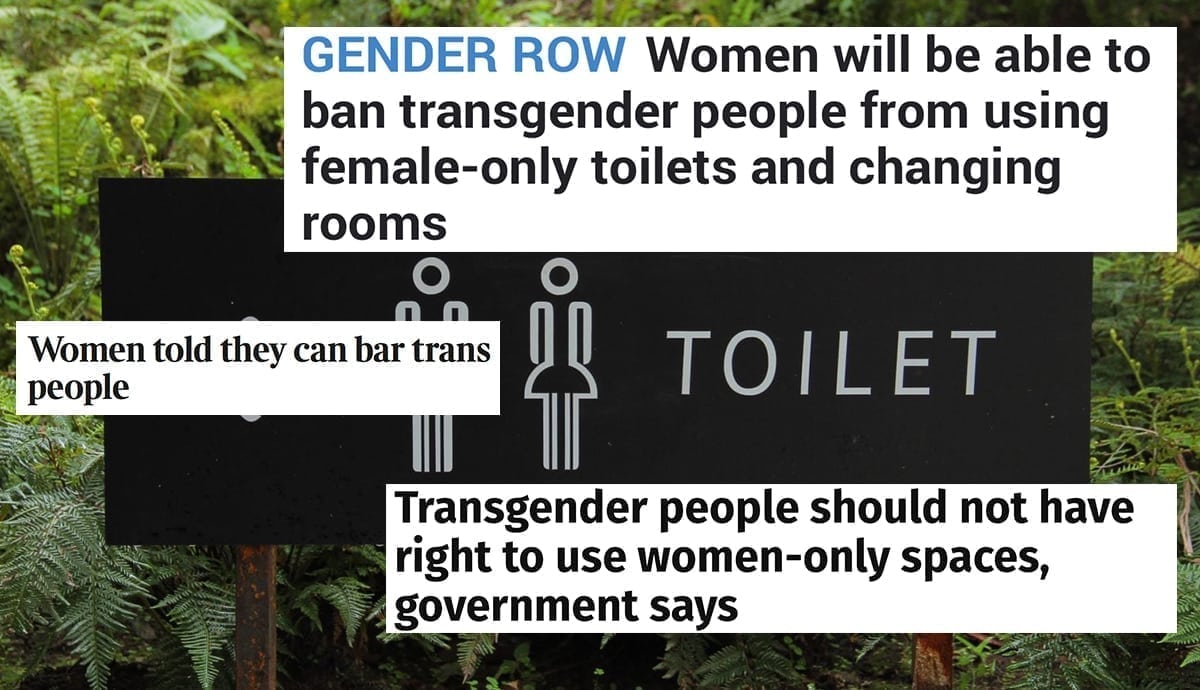 No, the Government didn't just ban transgender people from public bathrooms