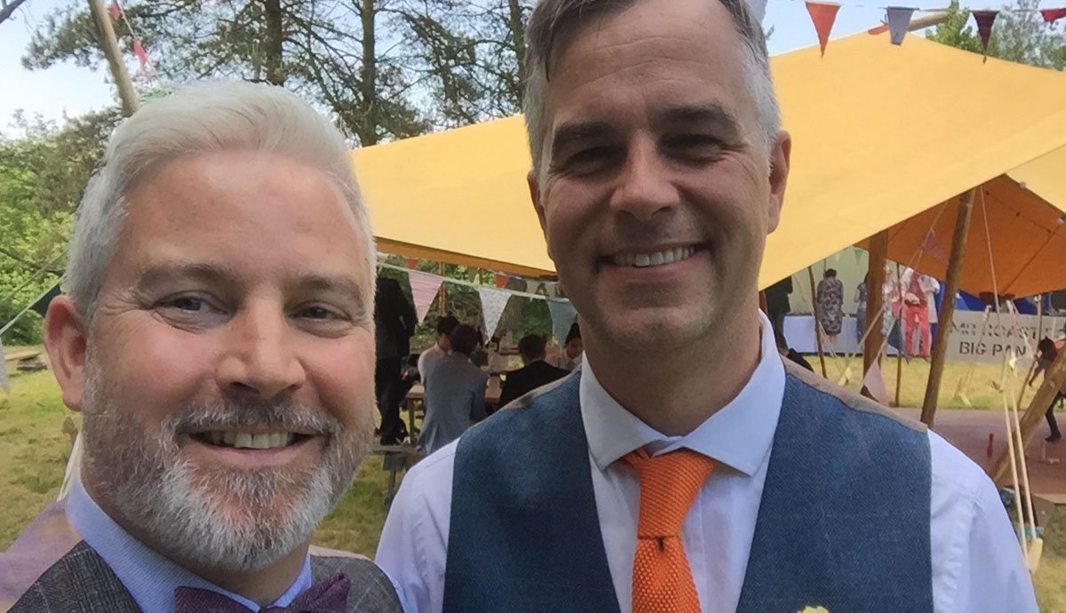 Royal Wedding: A gay couple have also tied the knot today in a 'fantastic' ceremony