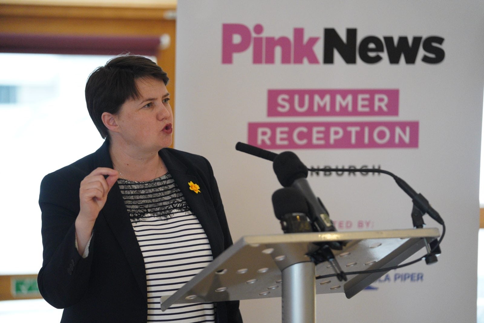 Politicians and LGBT+ campaigners gather at the Scottish Parliament for the PinkNews summer reception in Edinburgh