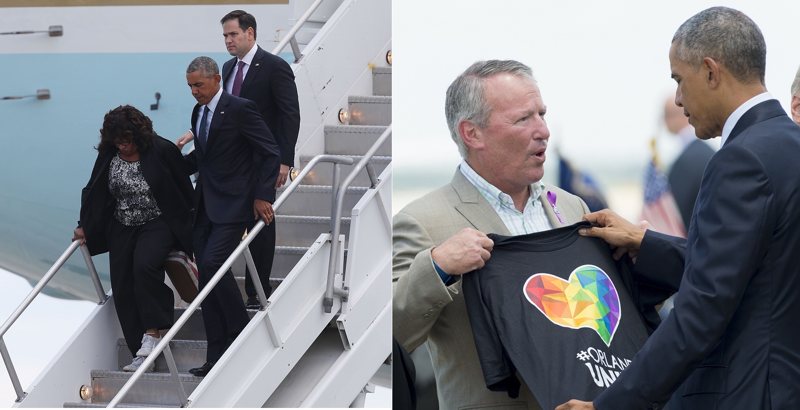 President Obama arrives in Orlando to pay tribute to massacre victims