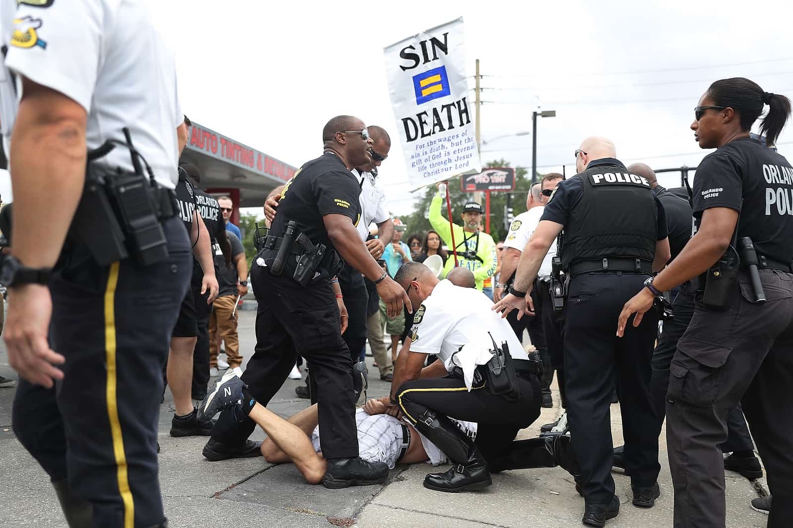 Christian activist arrested over homophobic protest at Pulse memorial