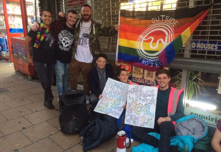 'Queer kiss-in' protest staged outside 'homophobic' London letting agents