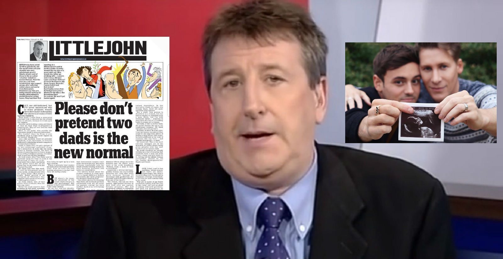 Daily Mail columnist Richard Littlejohn attacks Tom Daley, gay parents: 'Pass the sick bag'